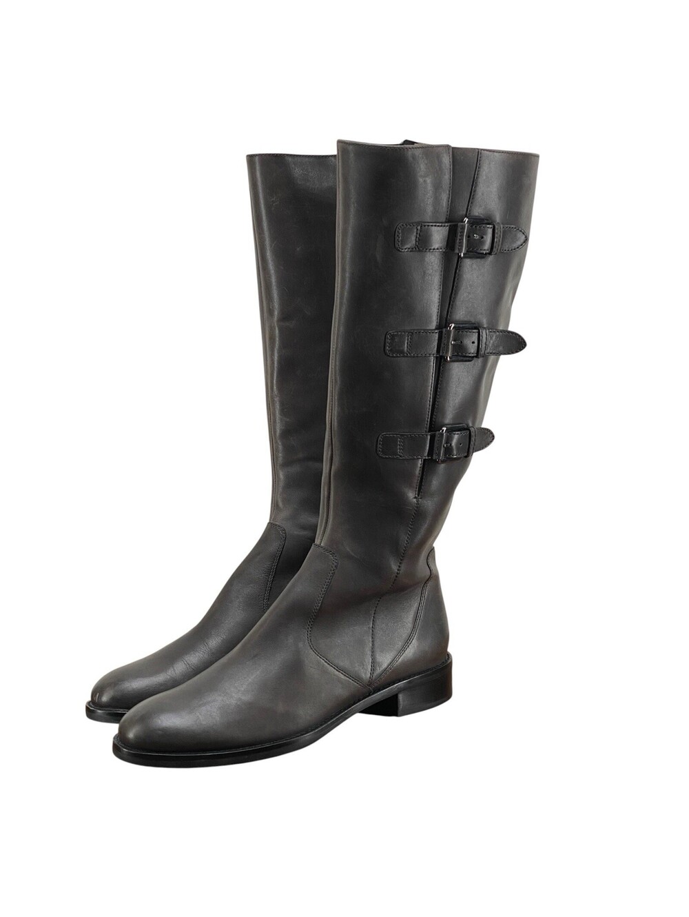 ECCO Hobart Tall Riding Boots Women EU 41 US 10-10.5 Wild Dove Gray Taupe